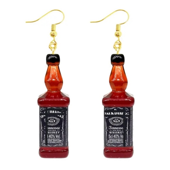 🆕Absolut Vodka, Jack Daniel's Whiskey, Corona beer, Enamel Bear Mug Earrings - Picture 5 of 13